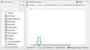 Katalon Studio - create test case in script mode