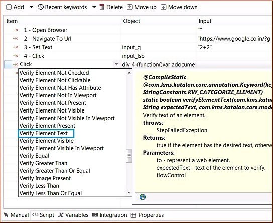 how to validate login in katalon studio